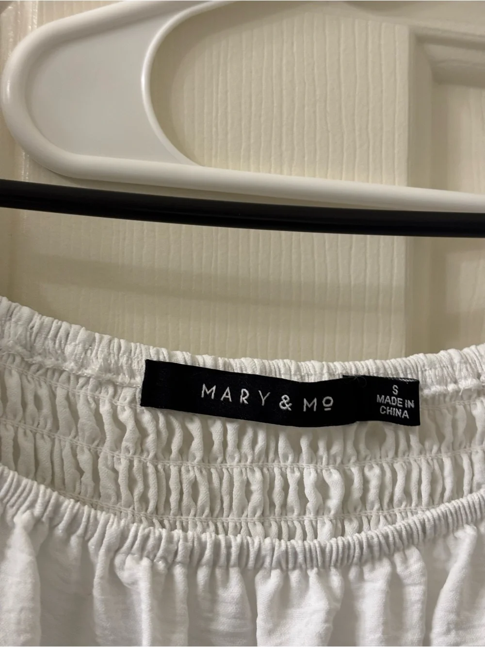 Mary & Mo White Tiered Girls' Skirt with Smocked Waistband